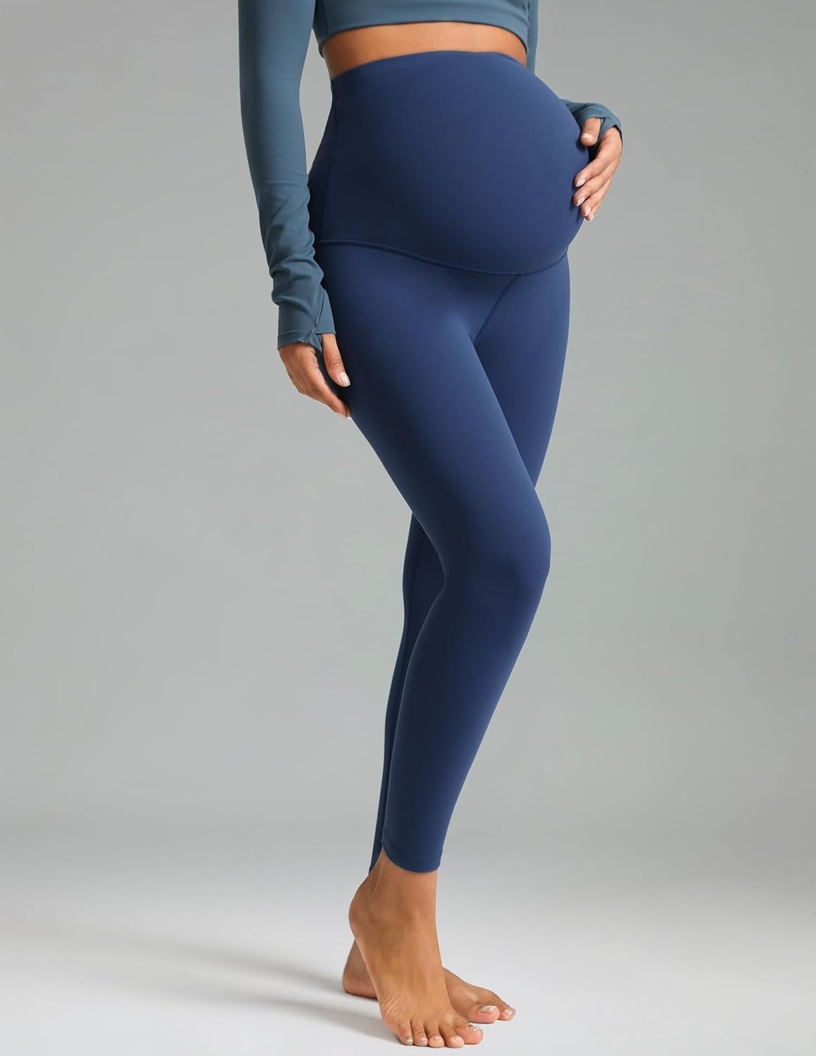 image:imageColorfulkoala Womens Dreamlux Maternity Leggings Over The Belly 25 28 Inseam Soft Workout Activewear Yoga Pregnancy PantsTitan