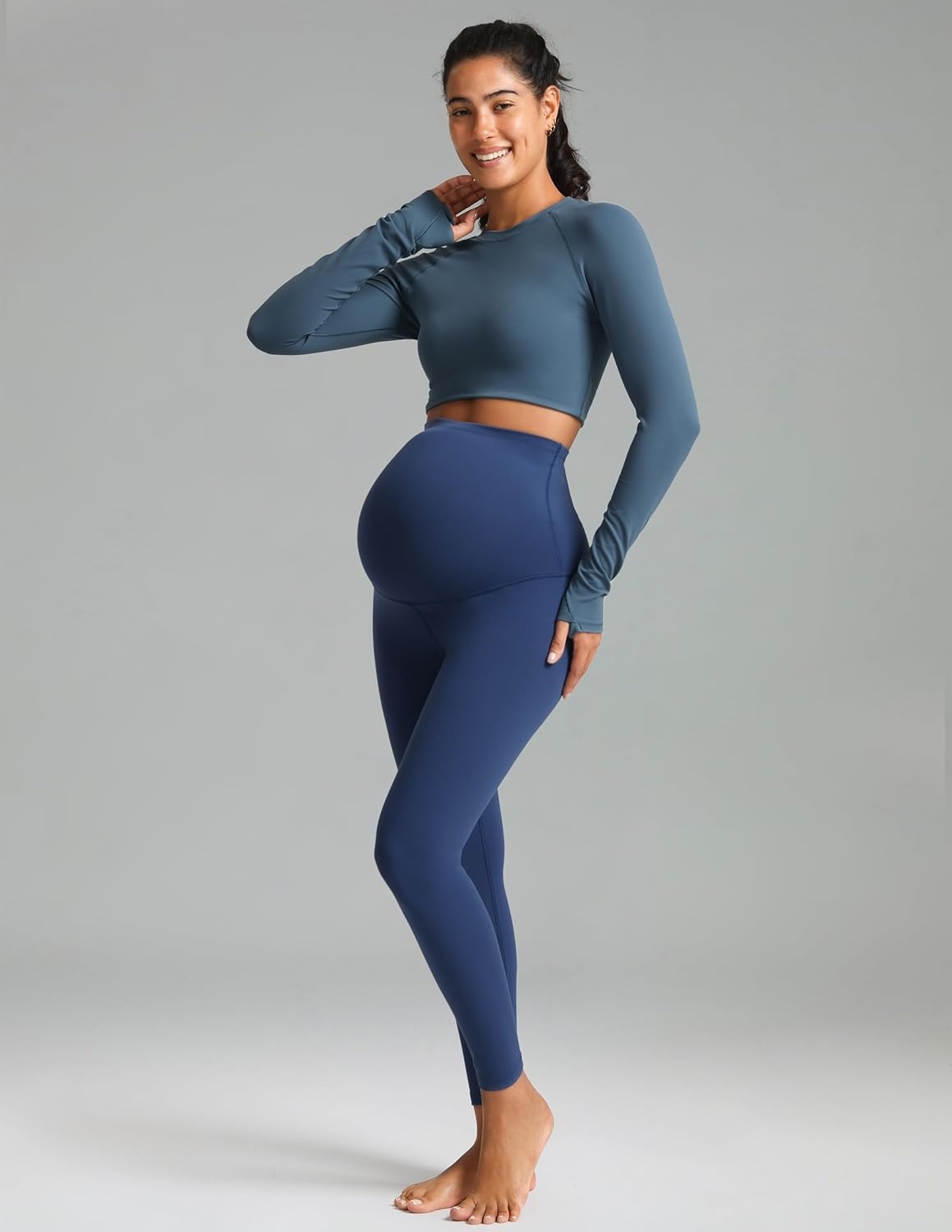 image:imageColorfulkoala Womens Dreamlux Maternity Leggings Over The Belly 25 28 Inseam Soft Workout Activewear Yoga Pregnancy PantsTitan