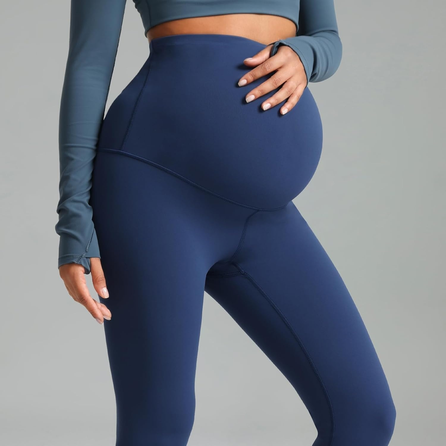 image:imageColorfulkoala Womens Dreamlux Maternity Leggings Over The Belly 25 28 Inseam Soft Workout Activewear Yoga Pregnancy PantsTitan