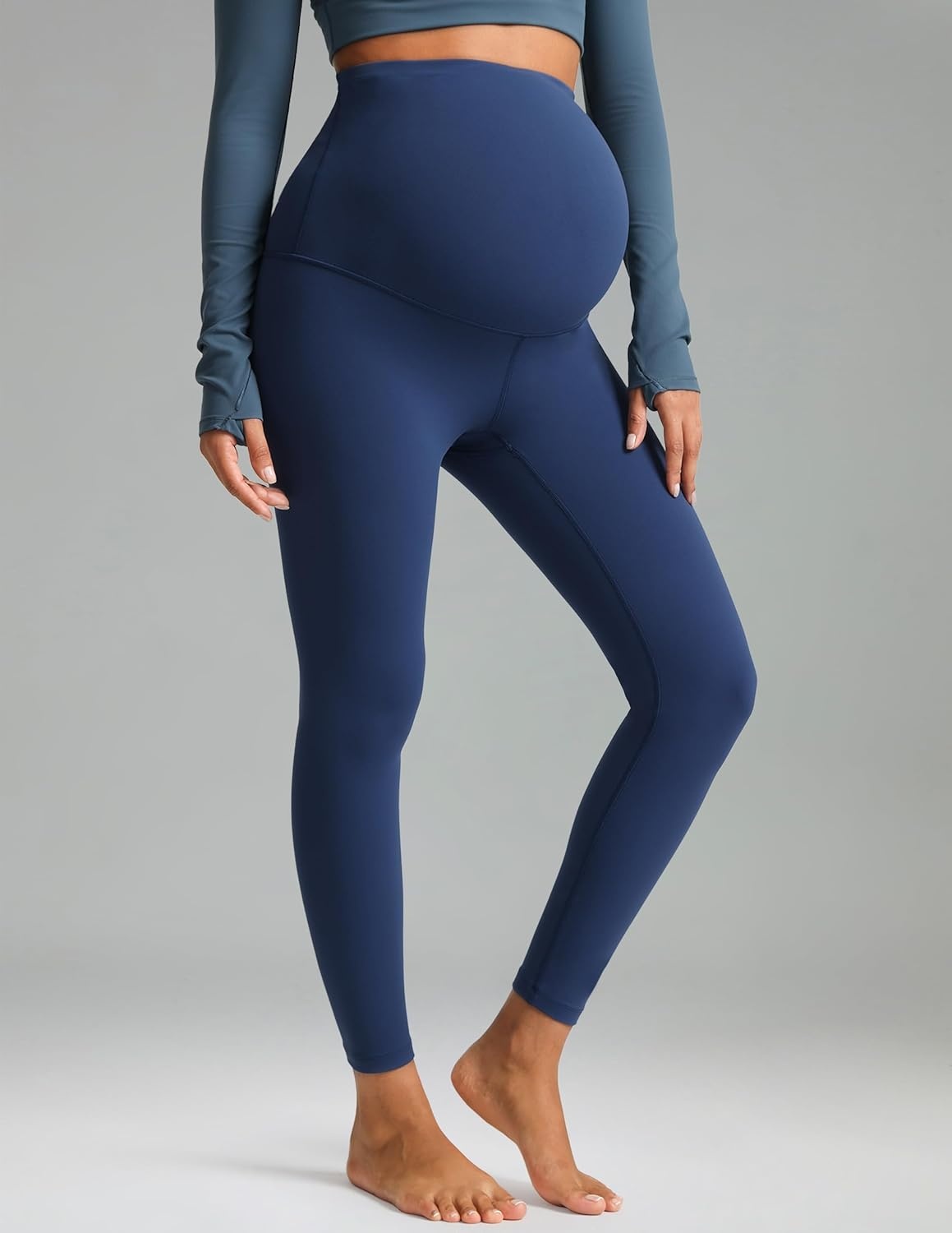 image:imageColorfulkoala Womens Dreamlux Maternity Leggings Over The Belly 25 28 Inseam Soft Workout Activewear Yoga Pregnancy PantsTitan