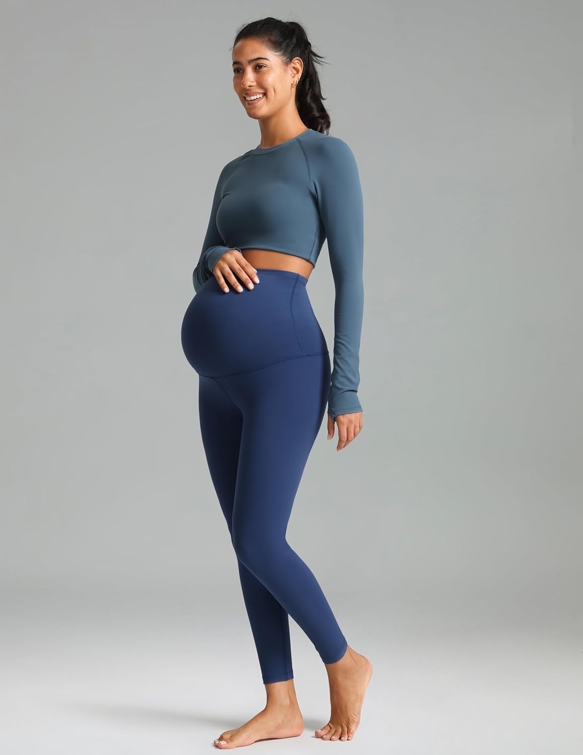 image:imageColorfulkoala Womens Dreamlux Maternity Leggings Over The Belly 25 28 Inseam Soft Workout Activewear Yoga Pregnancy PantsTitan