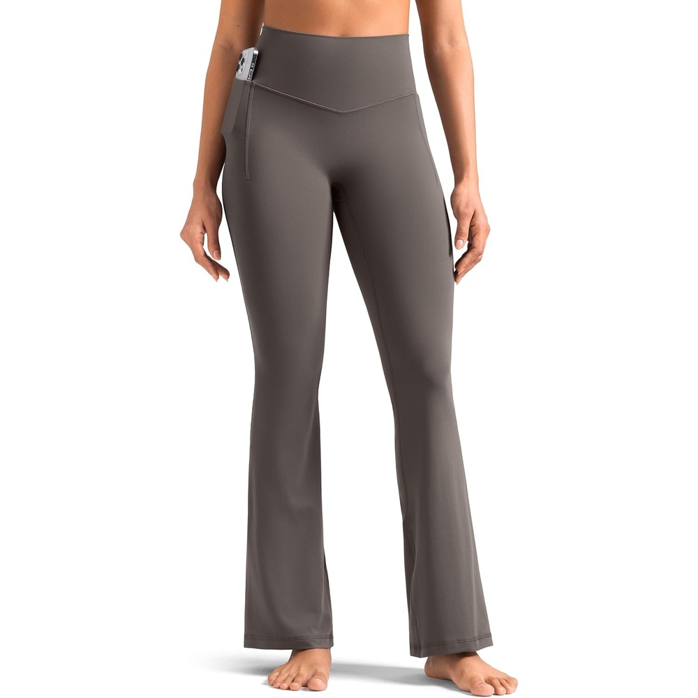 image:imageColorfulkoala Dreamlux Flare Leggings for Women with Pockets High Waist No Front Seam Yoga Pants 275 295 315Major Brown