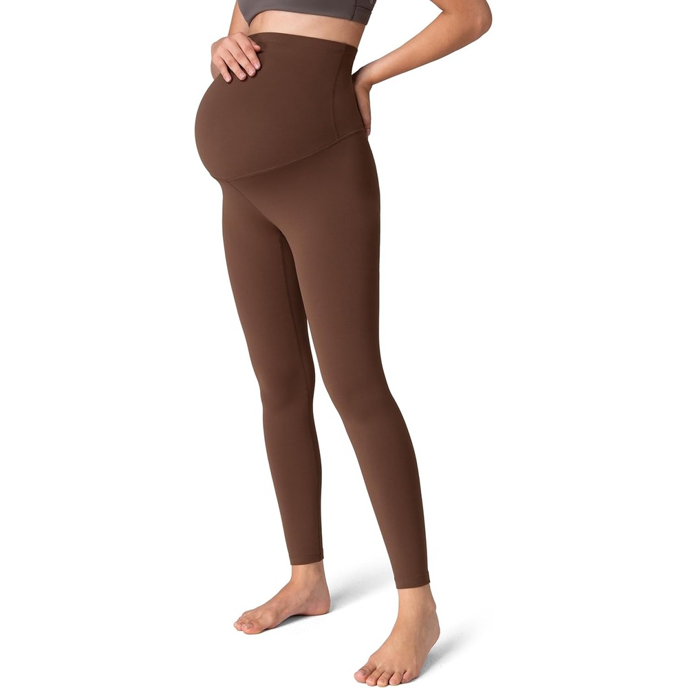 image:imageColorfulkoala Womens Dreamlux Maternity Leggings Over The Belly 25 28 Inseam Soft Workout Activewear Yoga Pregnancy PantsCocoa