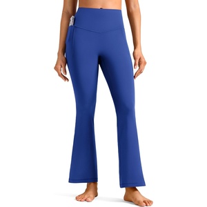 image:imageColorfulkoala Dreamlux Flare Leggings for Women with Pockets High Waist No Front Seam Yoga Pants 275 295 315Baleine Blue