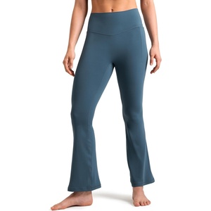 image:imageColorfulkoala Dreamlux Flare Leggings for Women with Pockets High Waist No Front Seam Yoga Pants 275 295 315Dark Jasper
