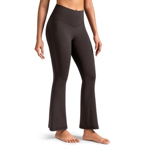 image:imageColorfulkoala Dreamlux Flare Leggings for Women with Pockets High Waist No Front Seam Yoga Pants 275 295 315Espresso