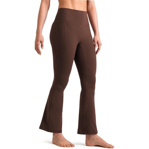 image:imageColorfulkoala Dreamlux Flare Leggings for Women with Pockets High Waist No Front Seam Yoga Pants 275 295 315Roasted Chestnut