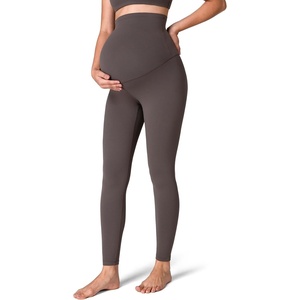 image:imageColorfulkoala Womens Dreamlux Maternity Leggings Over The Belly 25  28 Inseam Soft Workout Activewear Yoga Pregnancy PantsMajor Brown