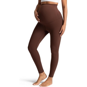 image:imageColorfulkoala Womens Dreamlux Maternity Leggings Over The Belly 25  28 Inseam Soft Workout Activewear Yoga Pregnancy PantsRoasted Chestnut