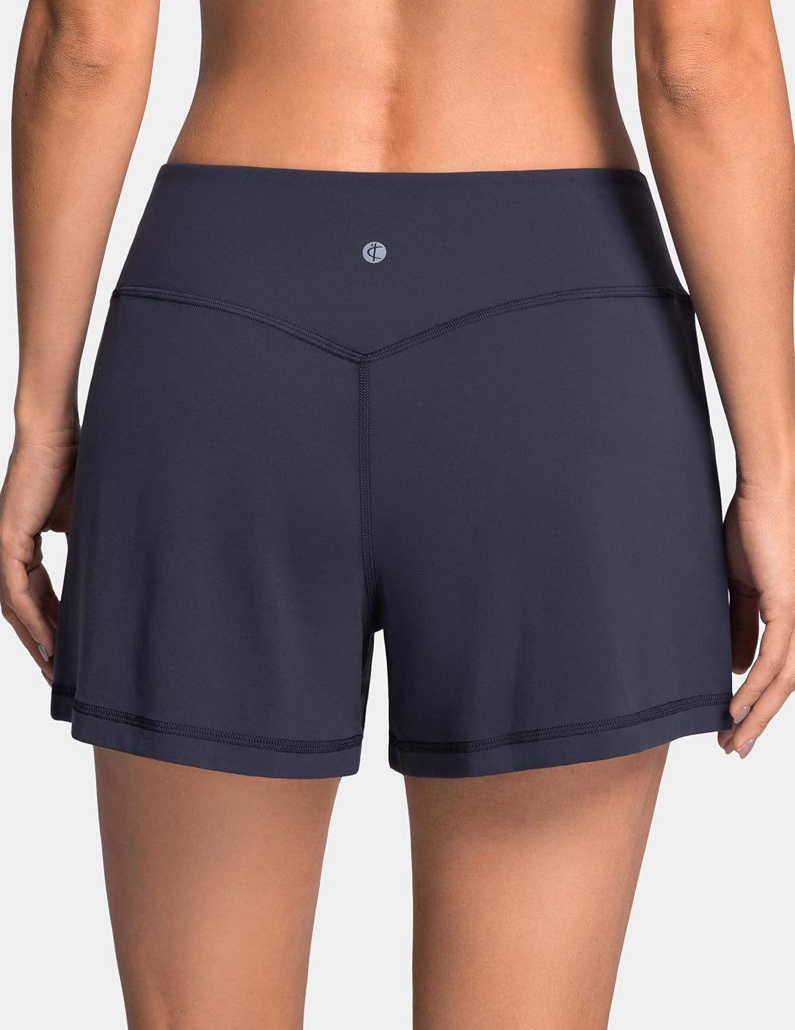 image:imageColorfulkoala Dreamlux Casual Shorts for Women 35 High Waisted Workout Athletic Linerless Yoga Short with PocketsBlue Ink