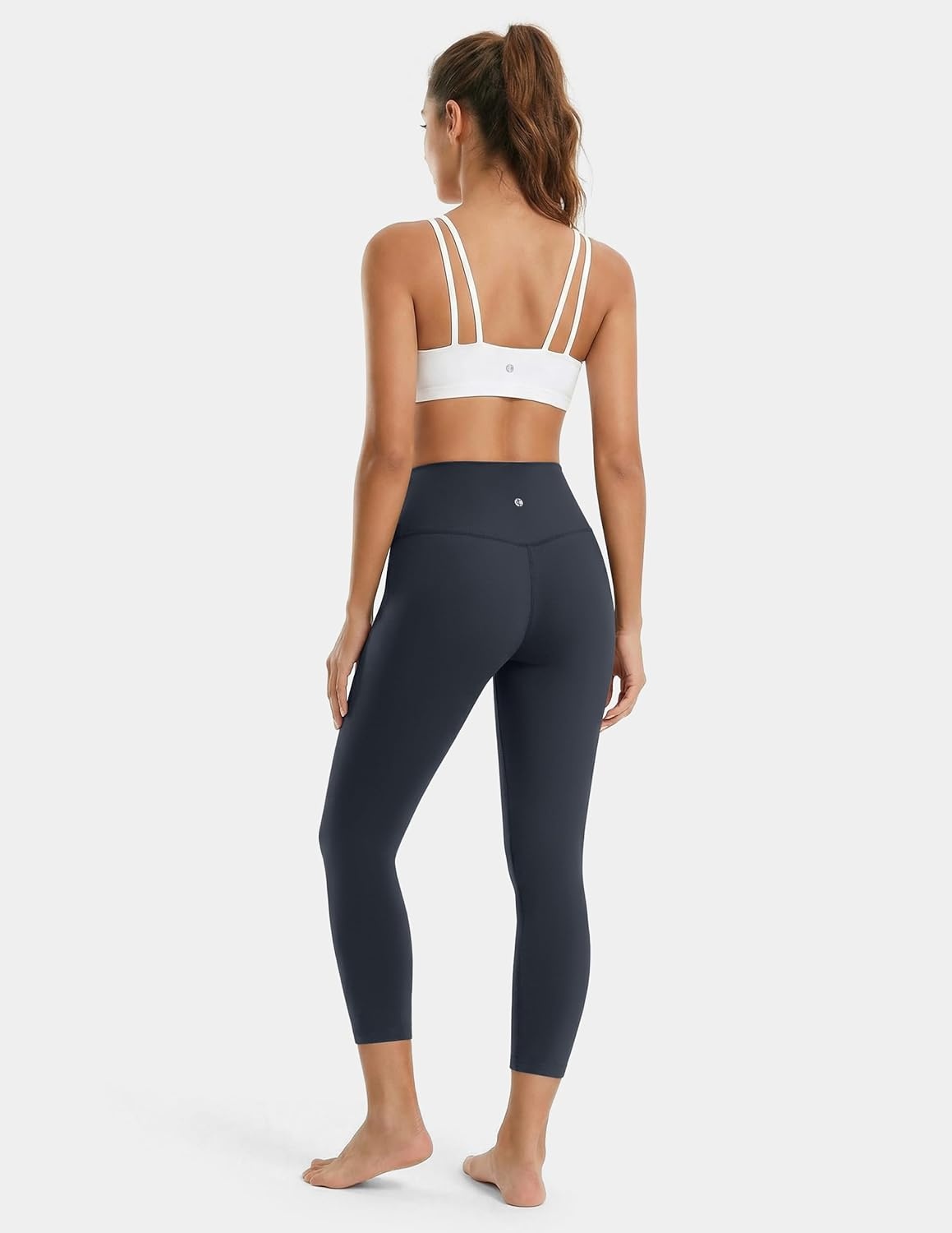 image:imageColorfulkoala Dreamlux High Waisted Leggings for Women with 21 Inseam Tummy Control Buttery Soft Capri Yoga PantsBlue Ink