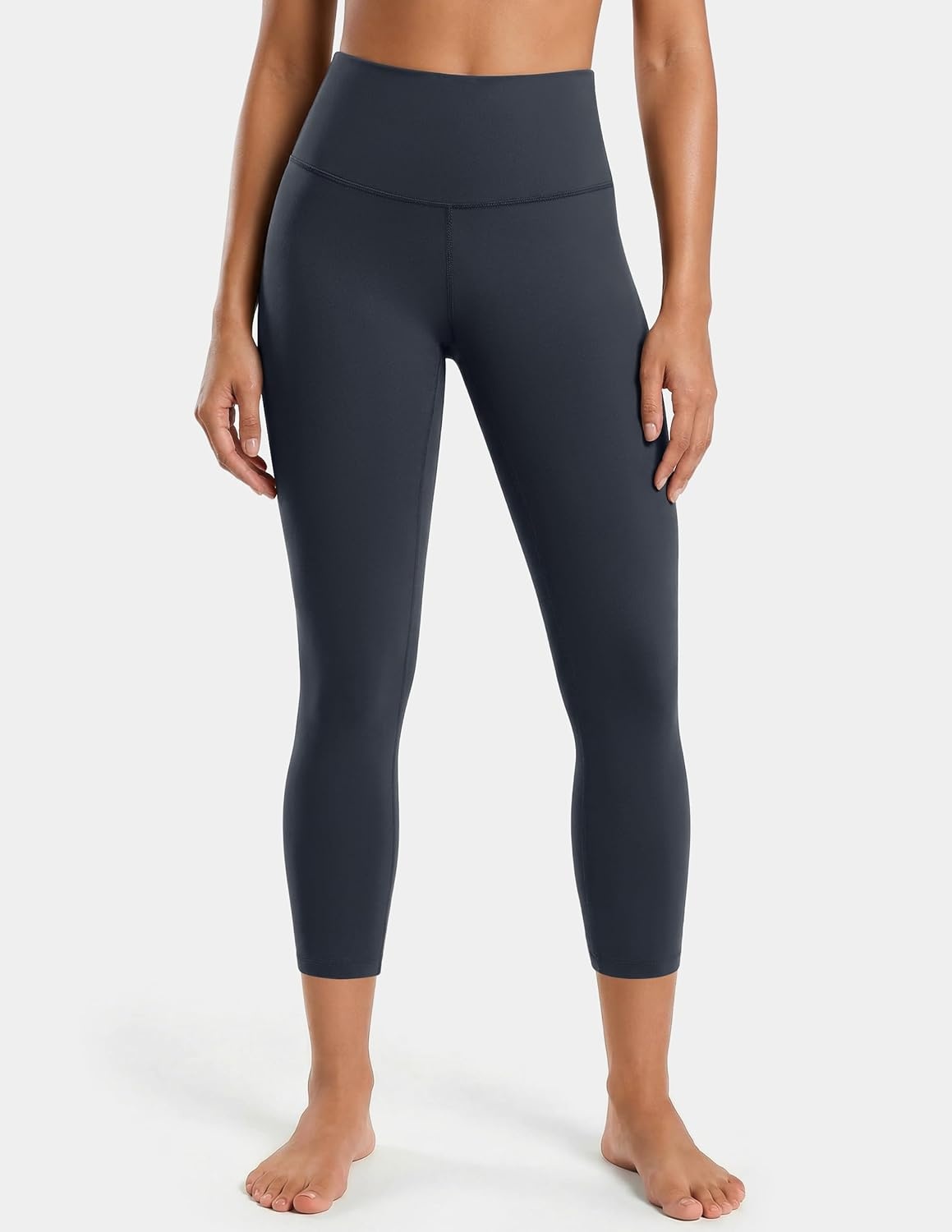 image:imageColorfulkoala Dreamlux High Waisted Leggings for Women with 21 Inseam Tummy Control Buttery Soft Capri Yoga PantsBlue Ink