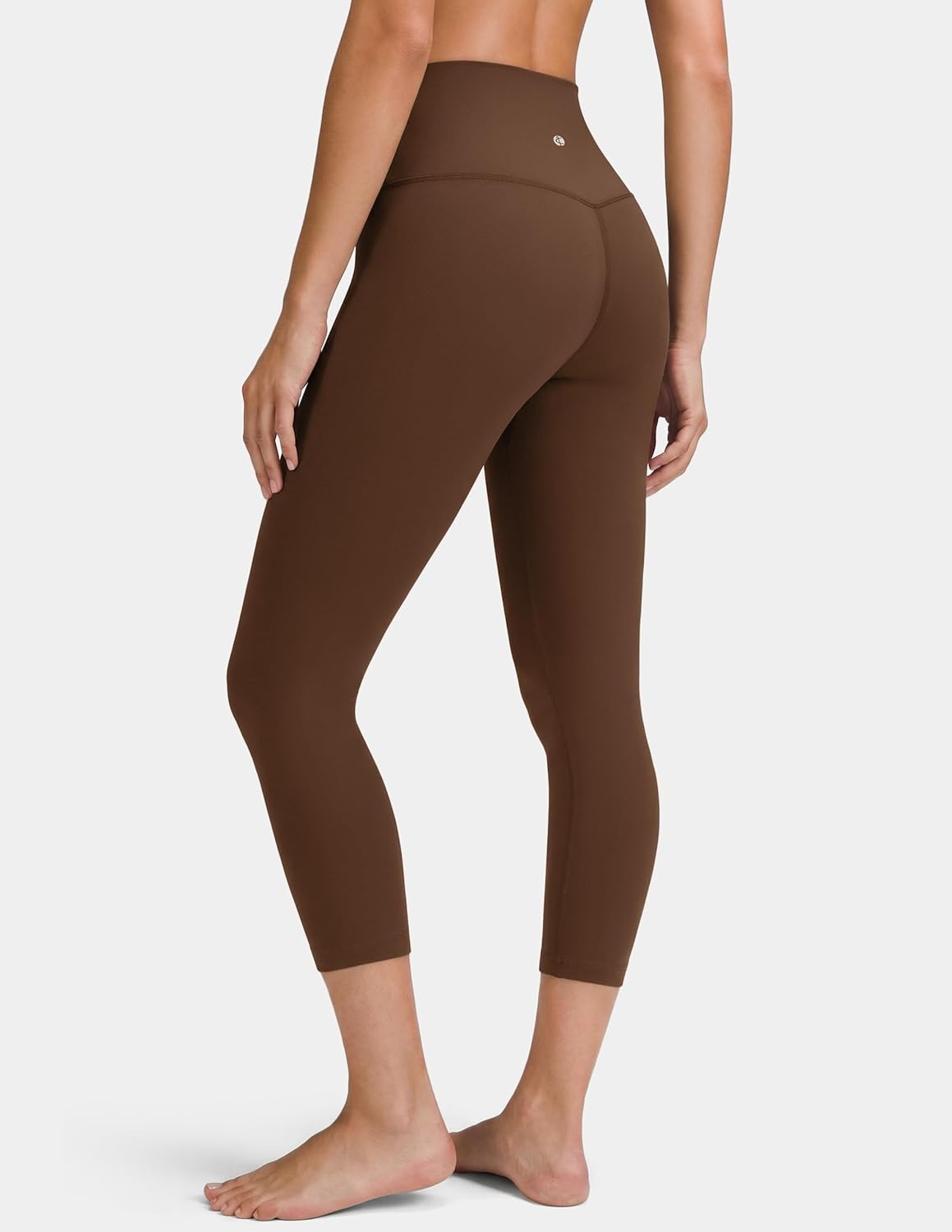 image:imageColorfulkoala Dreamlux High Waisted Leggings for Women with 21 Inseam Tummy Control Buttery Soft Capri Yoga PantsCocoa