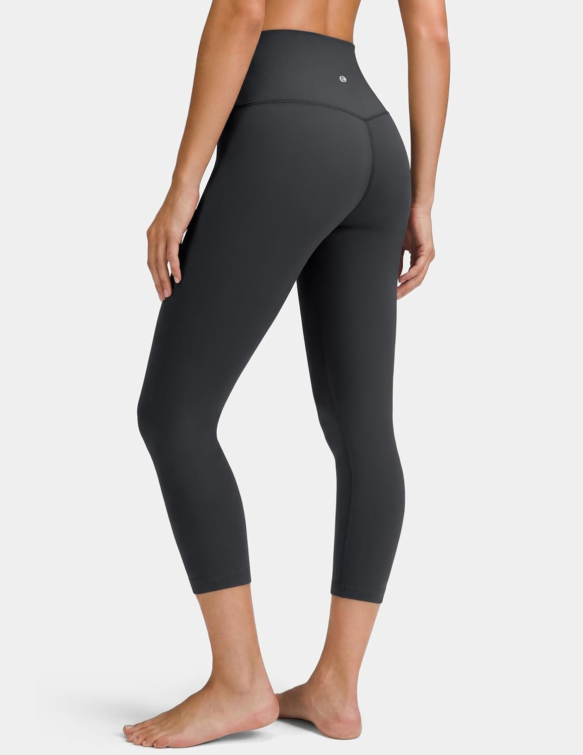 image:imageColorfulkoala Dreamlux High Waisted Leggings for Women with 21 Inseam Tummy Control Buttery Soft Capri Yoga PantsDark Carbon