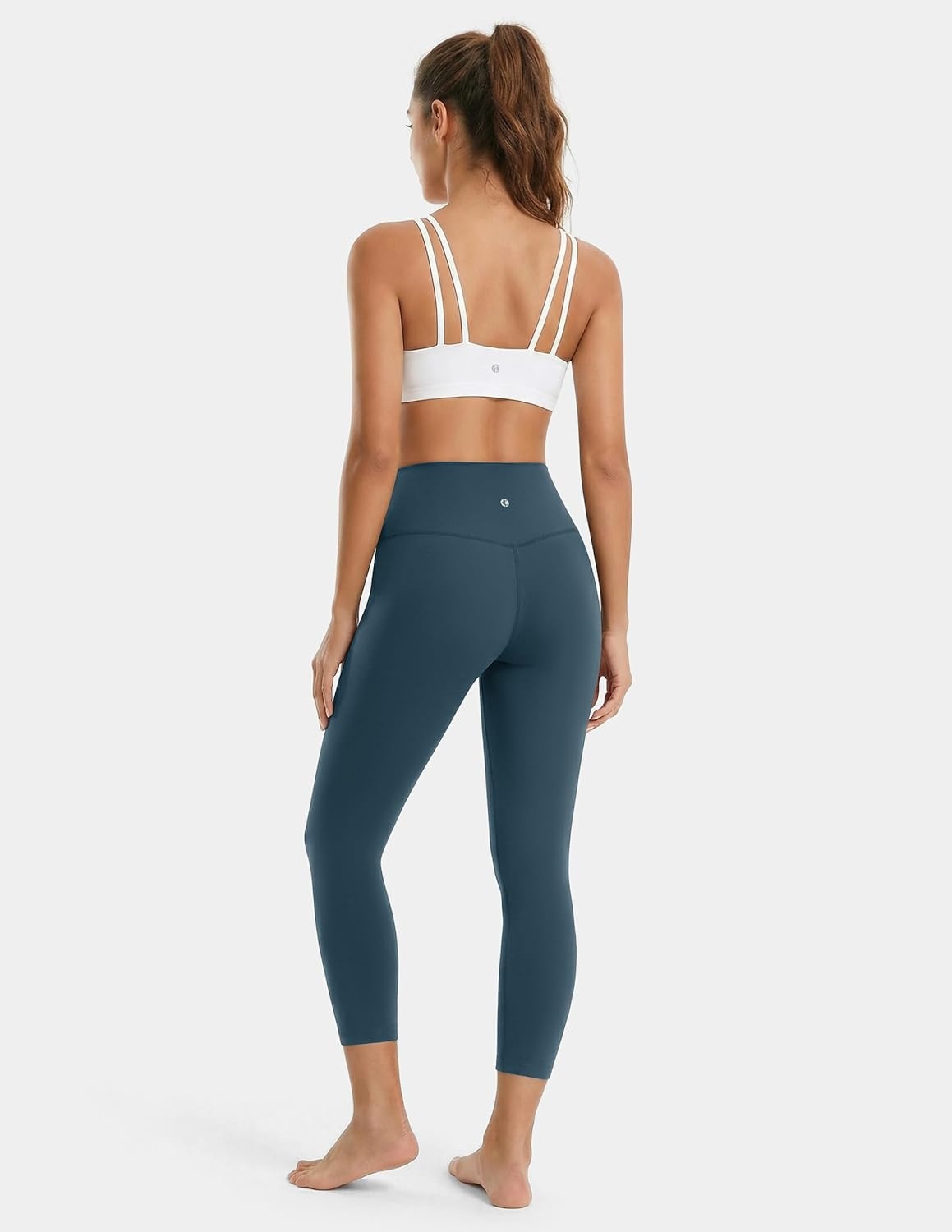 image:imageColorfulkoala Dreamlux High Waisted Leggings for Women with 21 Inseam Tummy Control Buttery Soft Capri Yoga PantsDark Jasper