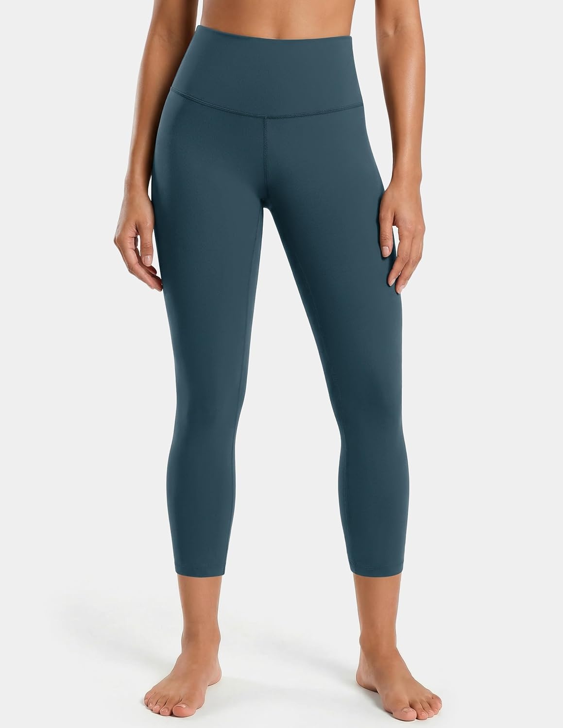 image:imageColorfulkoala Dreamlux High Waisted Leggings for Women with 21 Inseam Tummy Control Buttery Soft Capri Yoga PantsDark Jasper