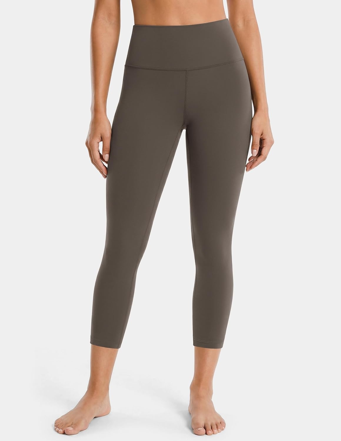 image:imageColorfulkoala Dreamlux High Waisted Leggings for Women with 21 Inseam Tummy Control Buttery Soft Capri Yoga PantsMajor Brown