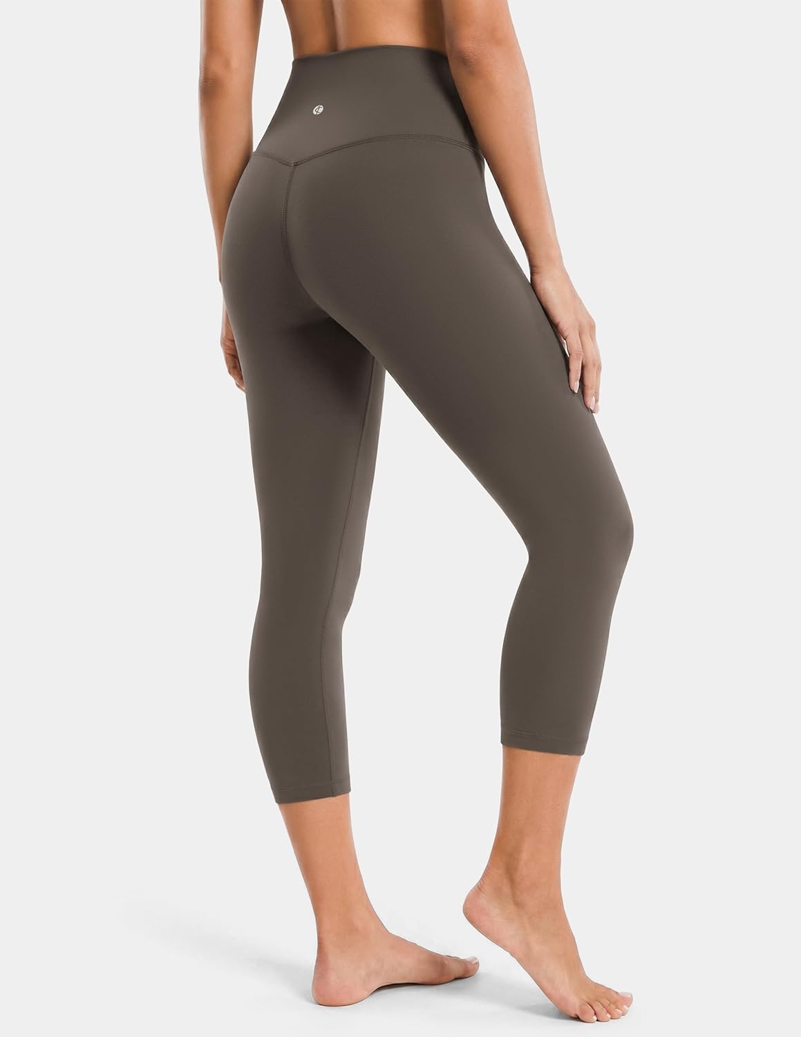 image:imageColorfulkoala Dreamlux High Waisted Leggings for Women with 21 Inseam Tummy Control Buttery Soft Capri Yoga PantsMajor Brown