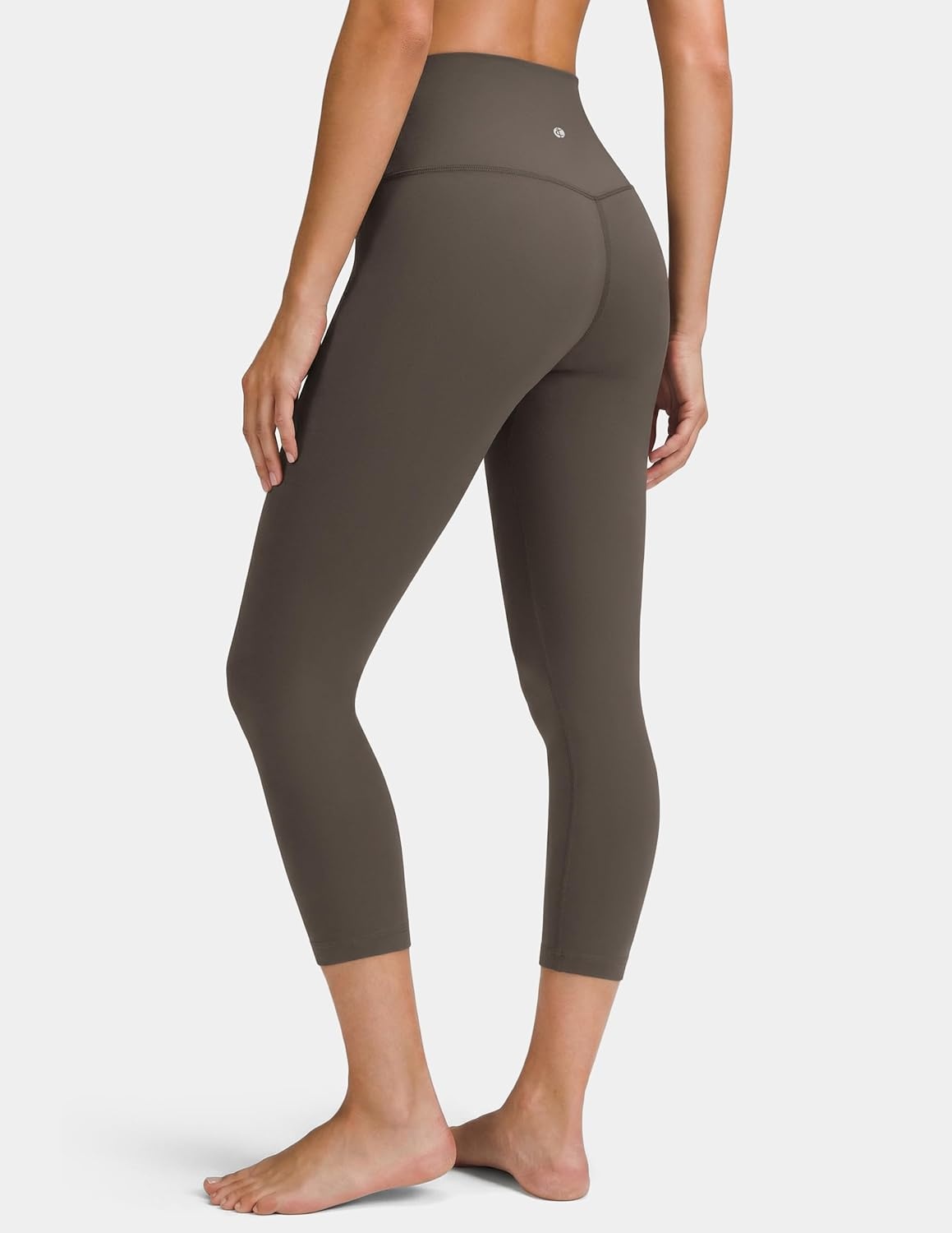 image:imageColorfulkoala Dreamlux High Waisted Leggings for Women with 21 Inseam Tummy Control Buttery Soft Capri Yoga PantsMajor Brown