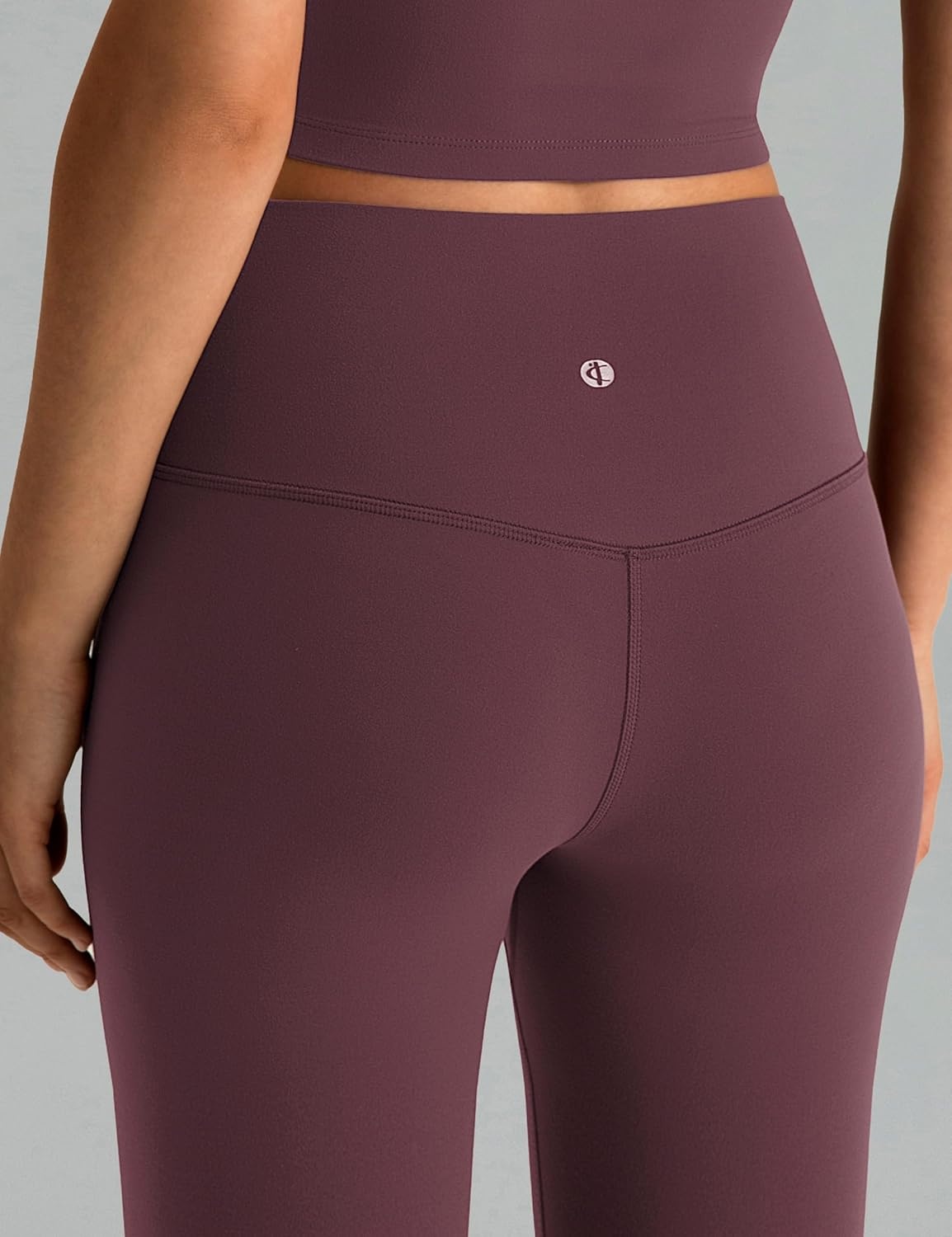 image:imageColorfulkoala Dreamlux High Waisted Leggings for Women with 21 Inseam Tummy Control Buttery Soft Capri Yoga PantsPlum Red