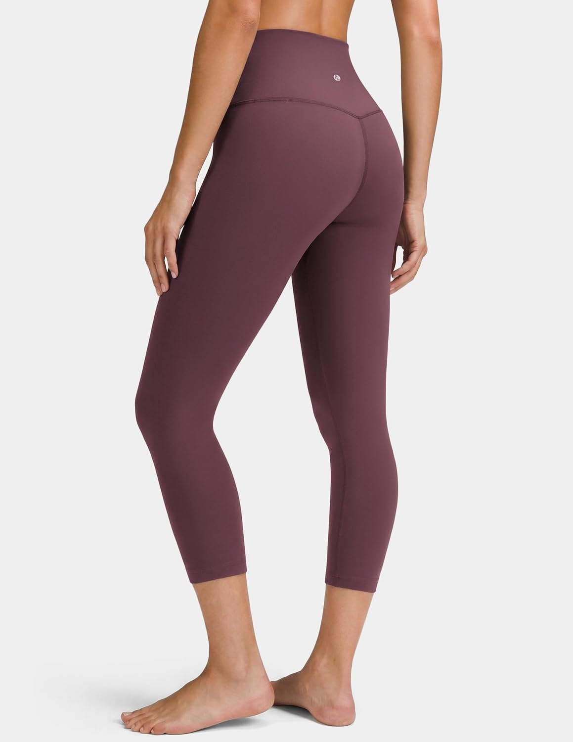 image:imageColorfulkoala Dreamlux High Waisted Leggings for Women with 21 Inseam Tummy Control Buttery Soft Capri Yoga PantsPlum Red