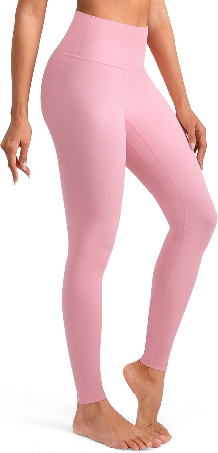 image:imageColorfulkoala Dreamlux No Front Seam Leggings for Women 2528 Inseam High Waisted Buttery Soft Yoga PantsAlmond Blossom
