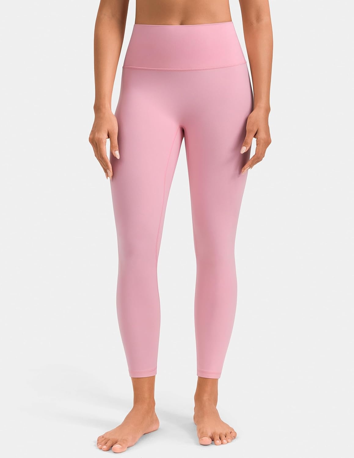 image:imageColorfulkoala Dreamlux No Front Seam Leggings for Women 2528 Inseam High Waisted Buttery Soft Yoga PantsAlmond Blossom