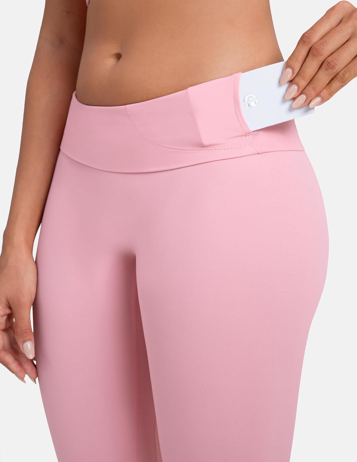 image:imageColorfulkoala Dreamlux No Front Seam Leggings for Women 2528 Inseam High Waisted Buttery Soft Yoga PantsAlmond Blossom