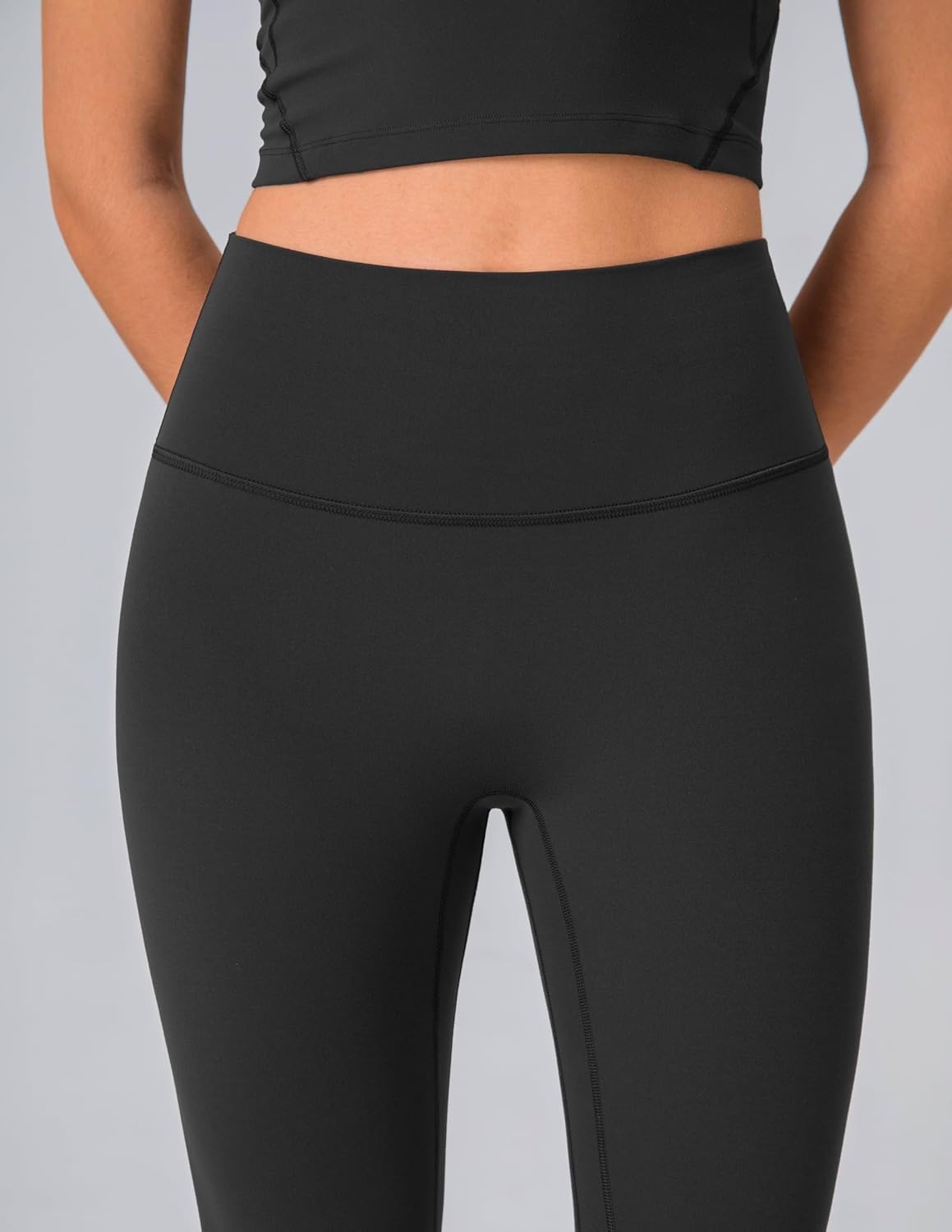 image:imageColorfulkoala Dreamlux No Front Seam Leggings for Women 2528 Inseam High Waisted Buttery Soft Yoga PantsBlack