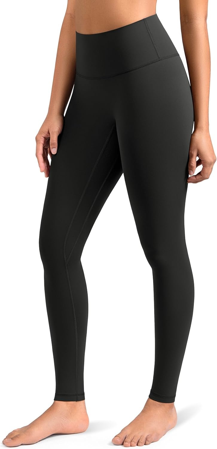 image:imageColorfulkoala Dreamlux No Front Seam Leggings for Women 2528 Inseam High Waisted Buttery Soft Yoga PantsBlack