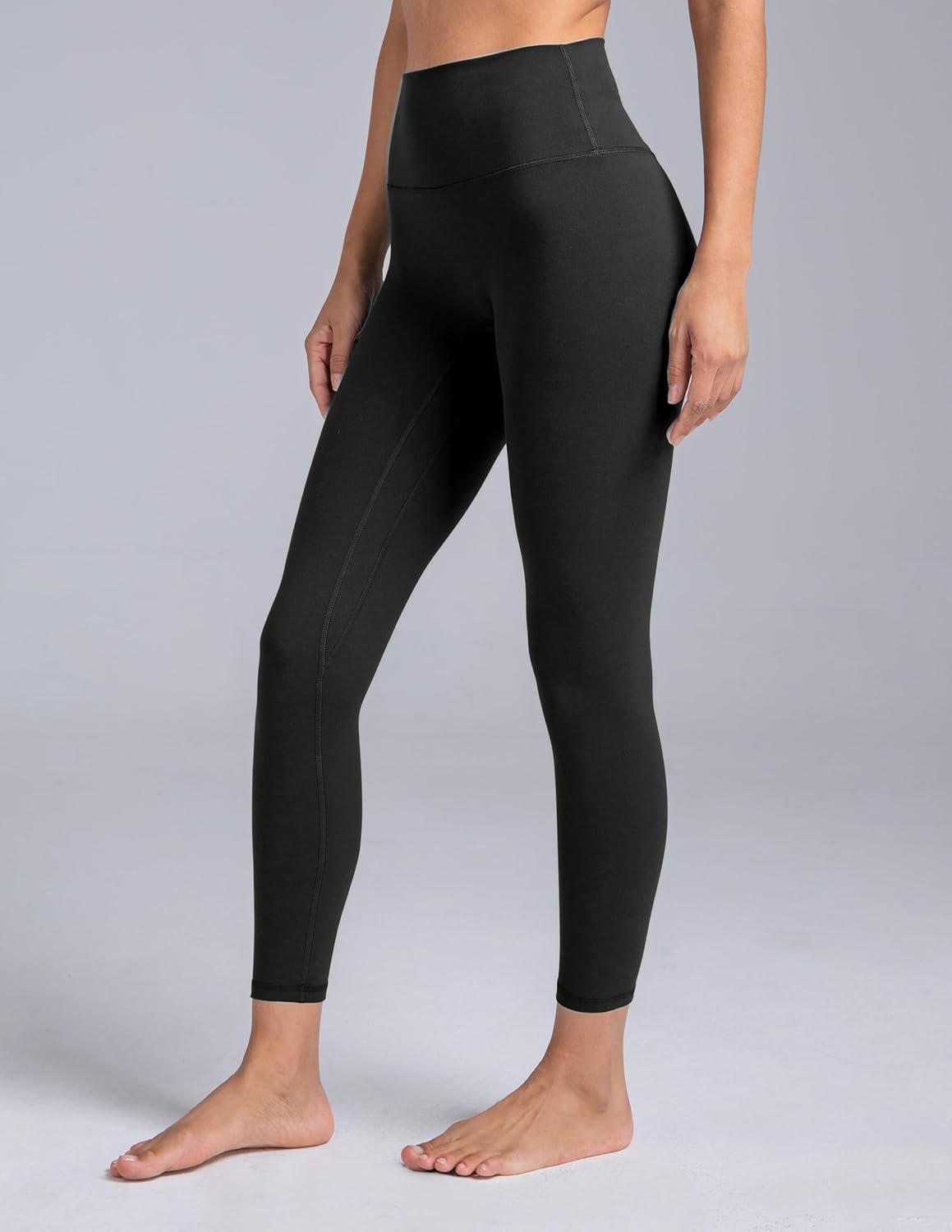 image:imageColorfulkoala Dreamlux No Front Seam Leggings for Women 2528 Inseam High Waisted Buttery Soft Yoga PantsBlack