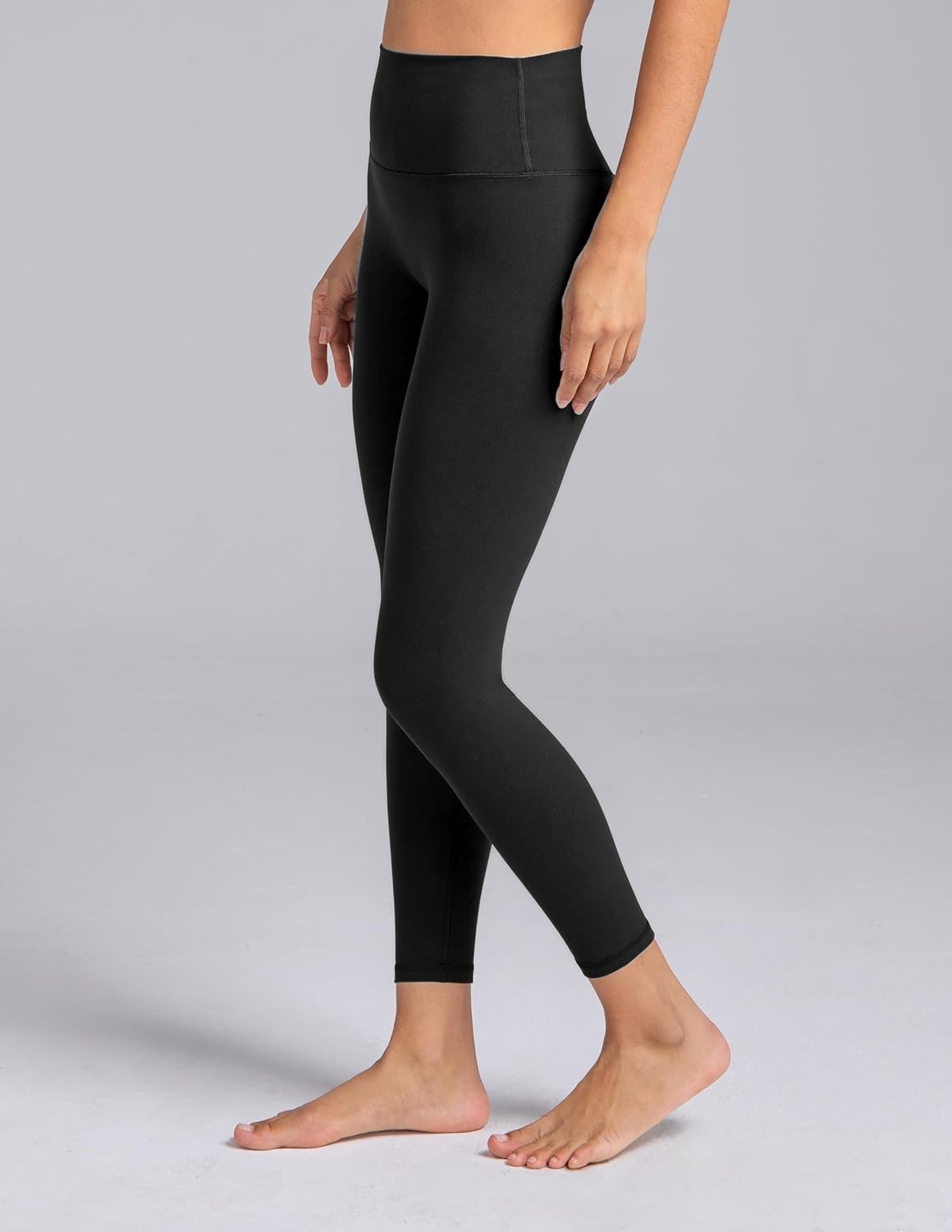 image:imageColorfulkoala Dreamlux No Front Seam Leggings for Women 2528 Inseam High Waisted Buttery Soft Yoga PantsBlack