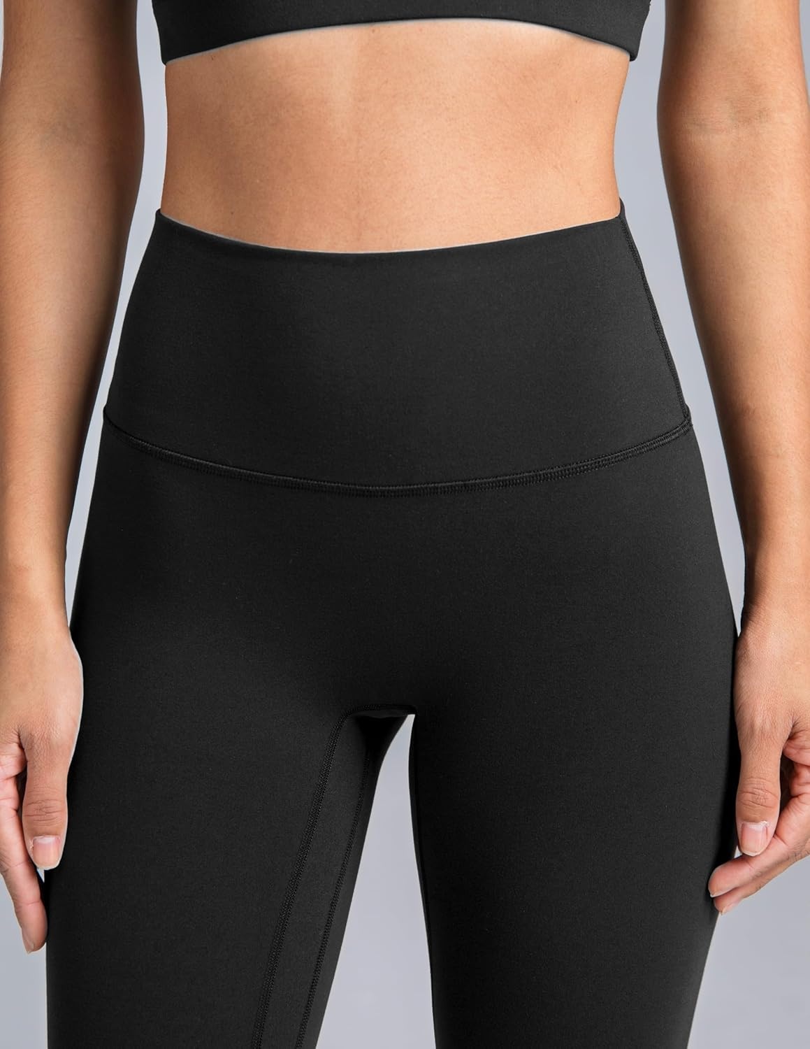 image:imageColorfulkoala Dreamlux No Front Seam Leggings for Women 2528 Inseam High Waisted Buttery Soft Yoga PantsBlack