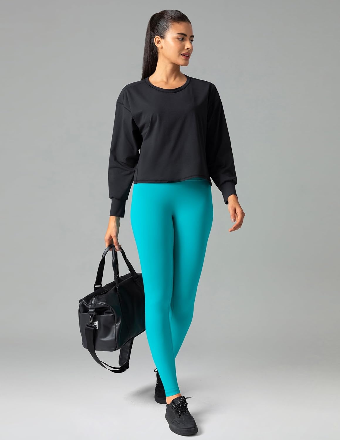 image:imageColorfulkoala Dreamlux No Front Seam Leggings for Women 2528 Inseam High Waisted Buttery Soft Yoga PantsCeramic Green