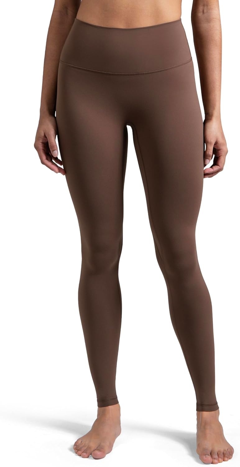 image:imageColorfulkoala Dreamlux No Front Seam Leggings for Women 2528 Inseam High Waisted Buttery Soft Yoga PantsCocoa