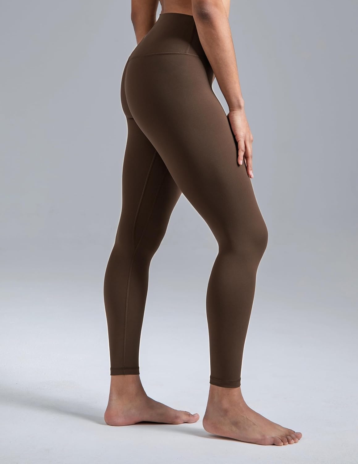 image:imageColorfulkoala Dreamlux No Front Seam Leggings for Women 2528 Inseam High Waisted Buttery Soft Yoga PantsCocoa