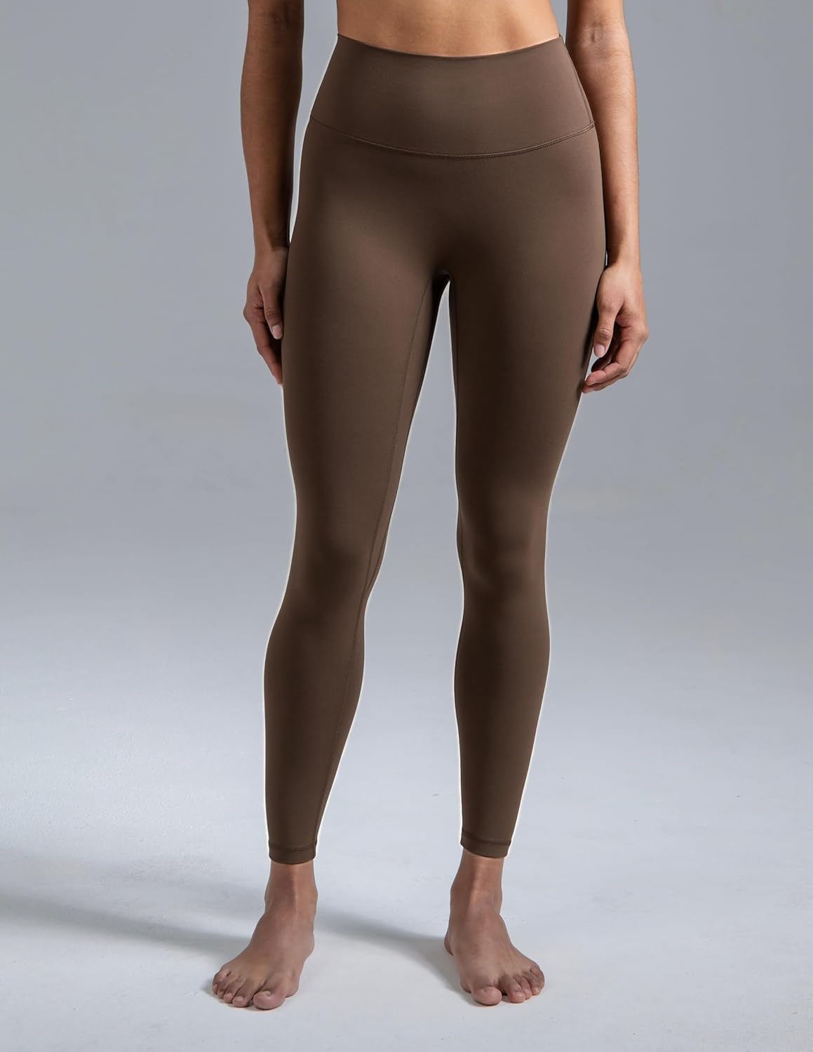 image:imageColorfulkoala Dreamlux No Front Seam Leggings for Women 2528 Inseam High Waisted Buttery Soft Yoga PantsCocoa