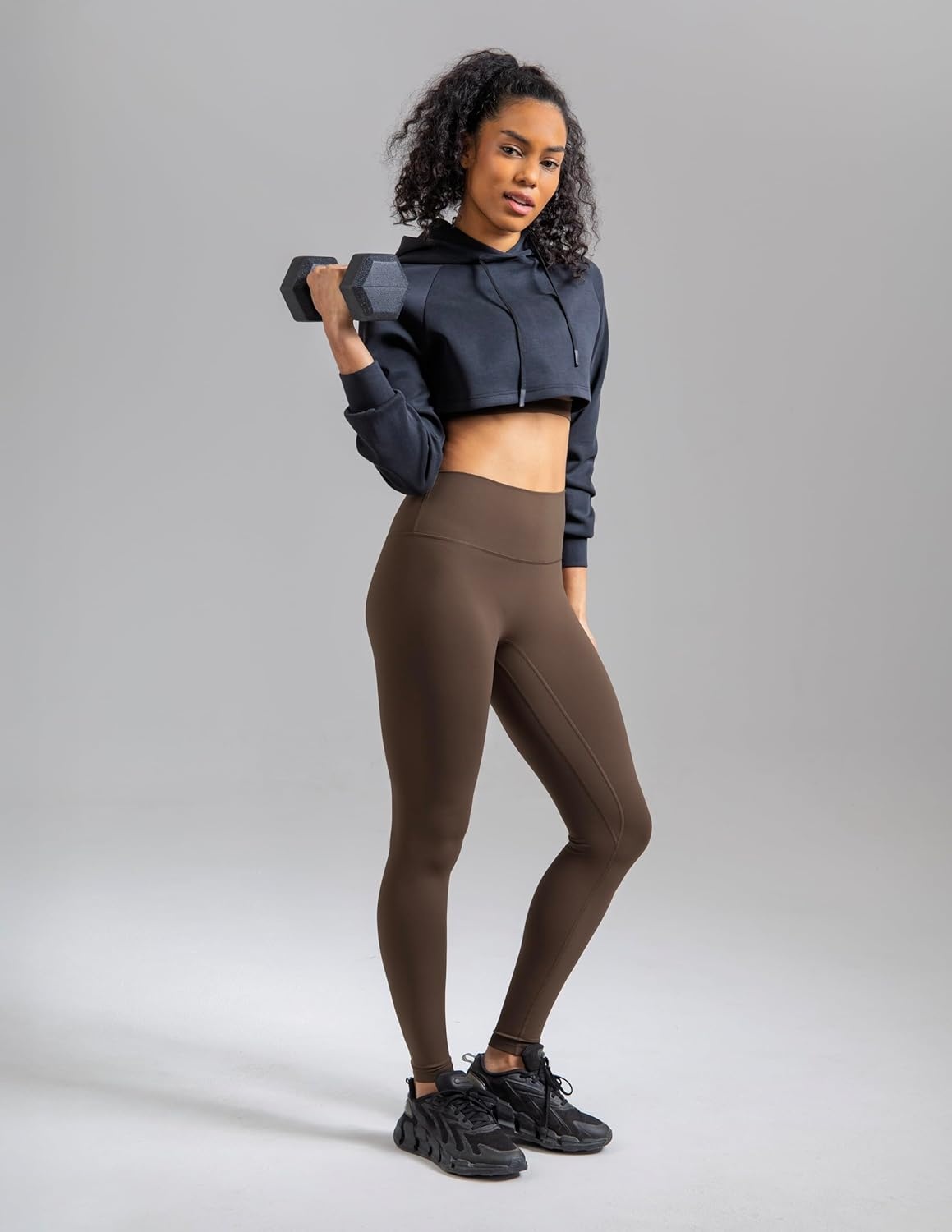 image:imageColorfulkoala Dreamlux No Front Seam Leggings for Women 2528 Inseam High Waisted Buttery Soft Yoga PantsCocoa