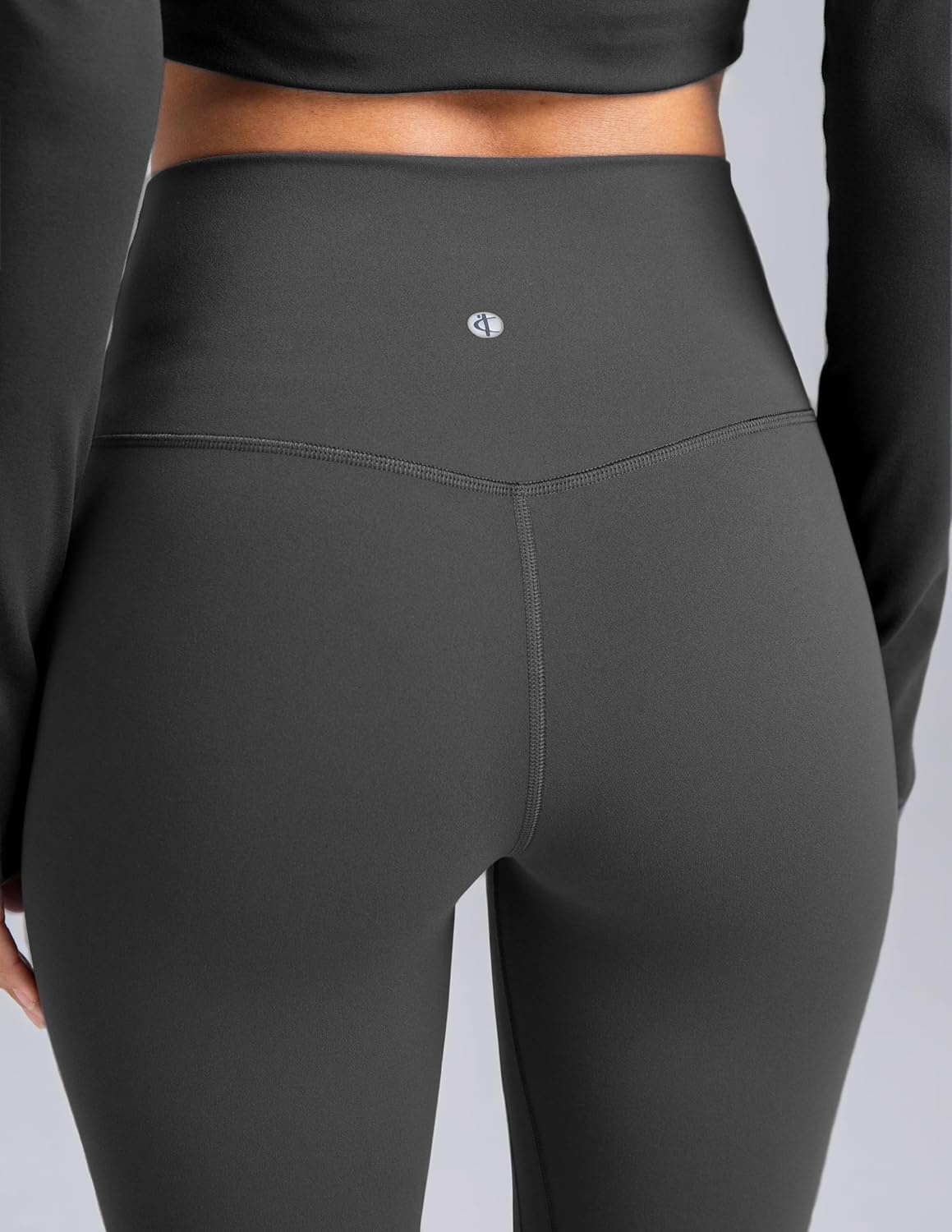image:imageColorfulkoala Dreamlux No Front Seam Leggings for Women 2528 Inseam High Waisted Buttery Soft Yoga PantsDark Carbon