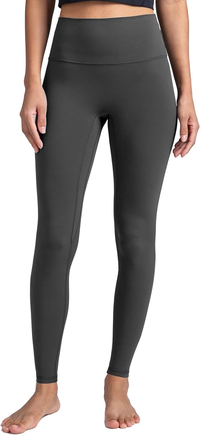 image:imageColorfulkoala Dreamlux No Front Seam Leggings for Women 2528 Inseam High Waisted Buttery Soft Yoga PantsDark Carbon