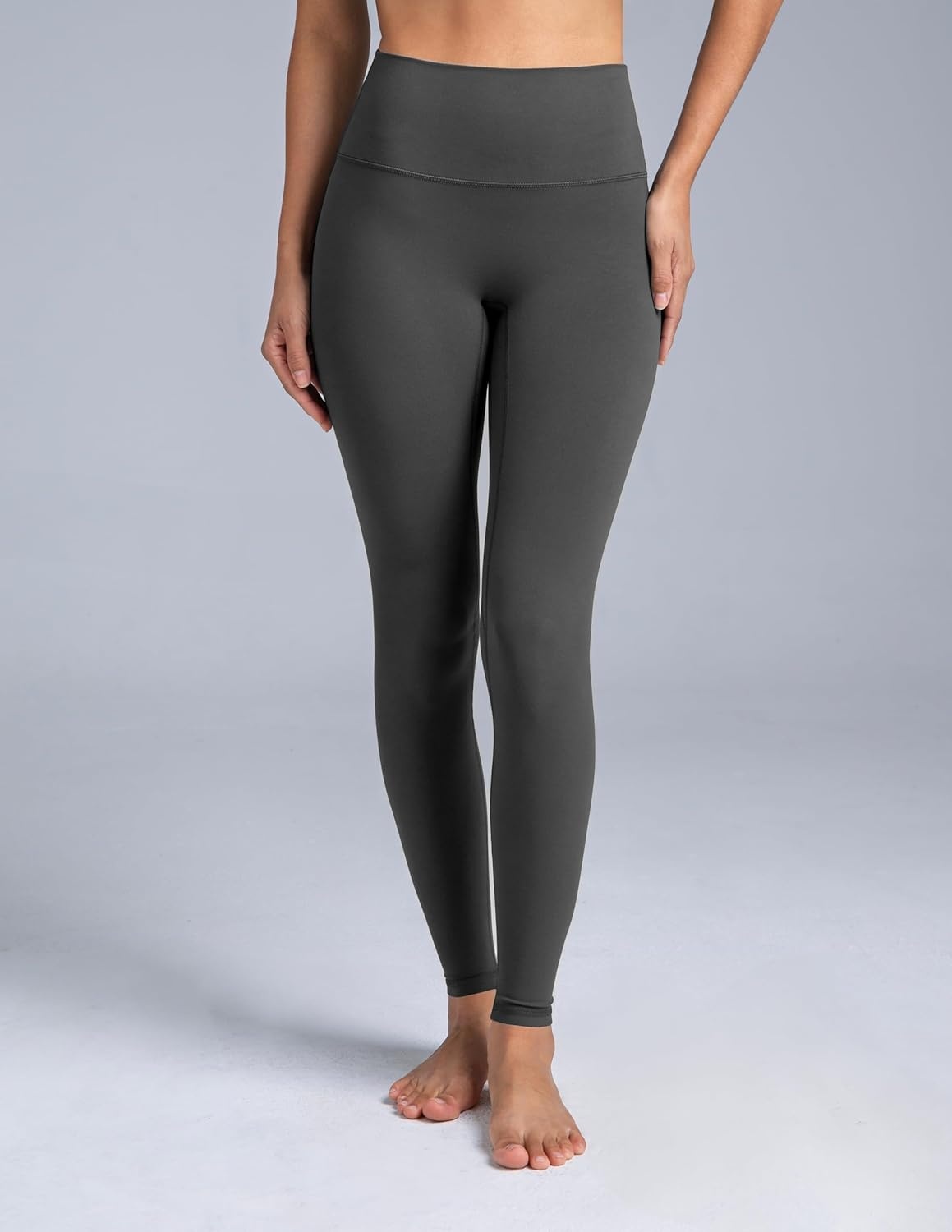 image:imageColorfulkoala Dreamlux No Front Seam Leggings for Women 2528 Inseam High Waisted Buttery Soft Yoga PantsDark Carbon