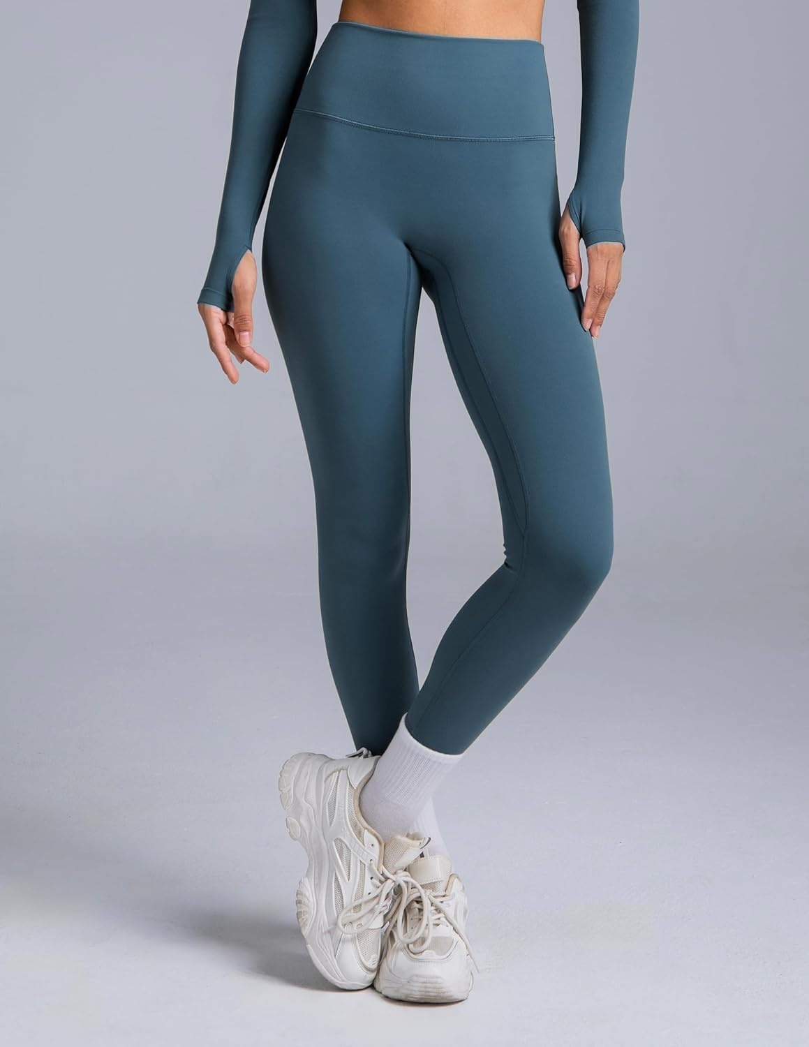 image:imageColorfulkoala Dreamlux No Front Seam Leggings for Women 2528 Inseam High Waisted Buttery Soft Yoga PantsDark Jasper