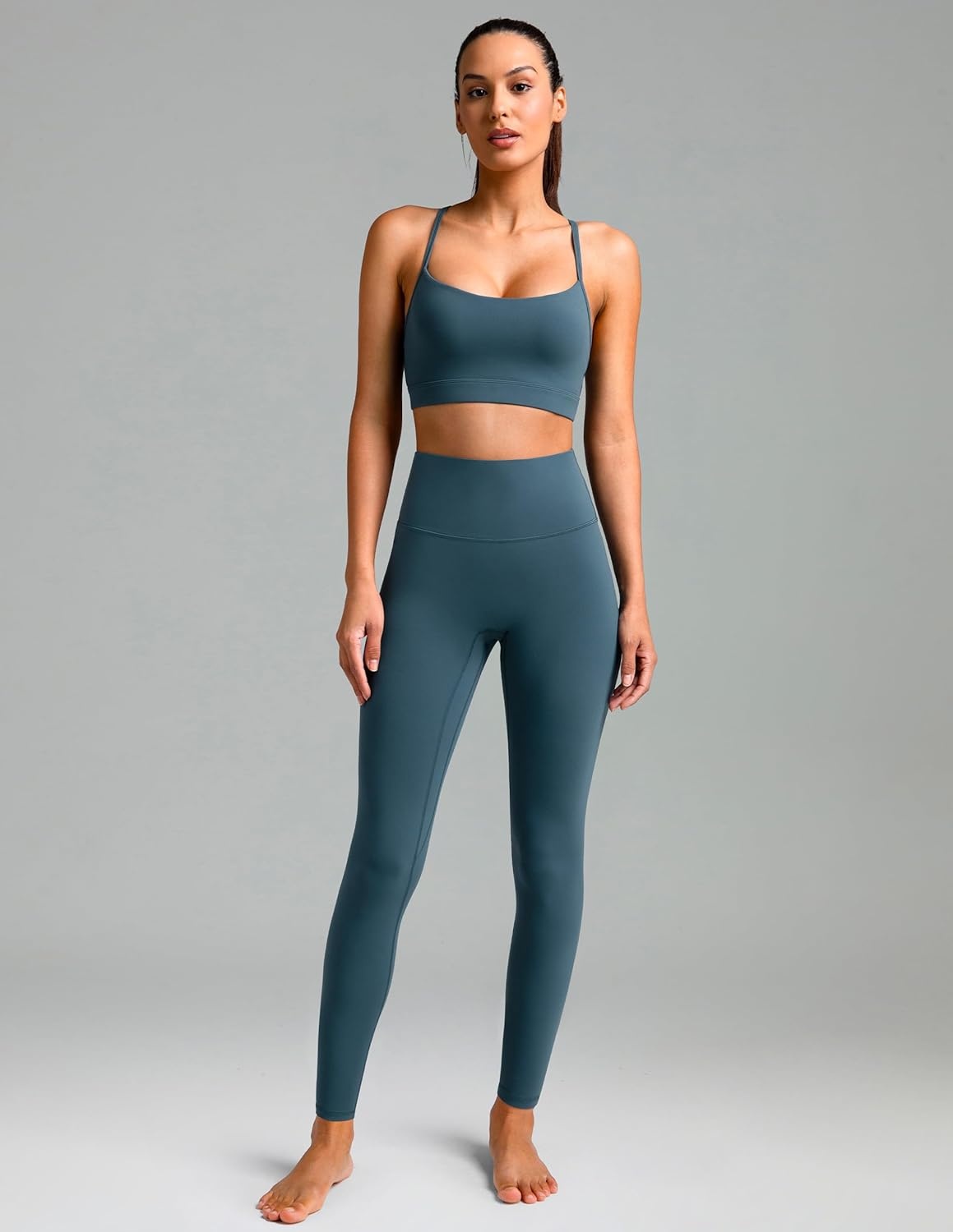 image:imageColorfulkoala Dreamlux No Front Seam Leggings for Women 2528 Inseam High Waisted Buttery Soft Yoga PantsDark Jasper