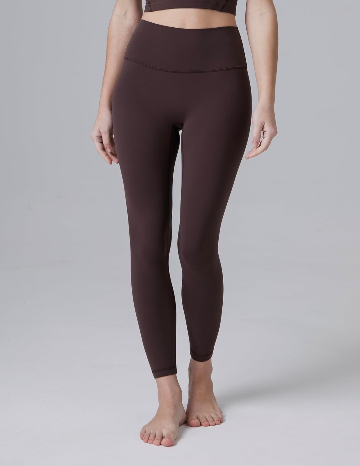 image:imageColorfulkoala Dreamlux No Front Seam Leggings for Women 2528 Inseam High Waisted Buttery Soft Yoga PantsEspresso