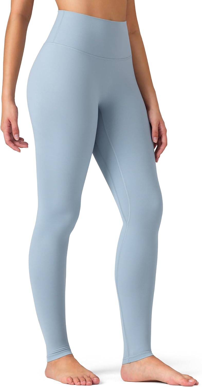 image:imageColorfulkoala Dreamlux No Front Seam Leggings for Women 2528 Inseam High Waisted Buttery Soft Yoga PantsFaded Denim