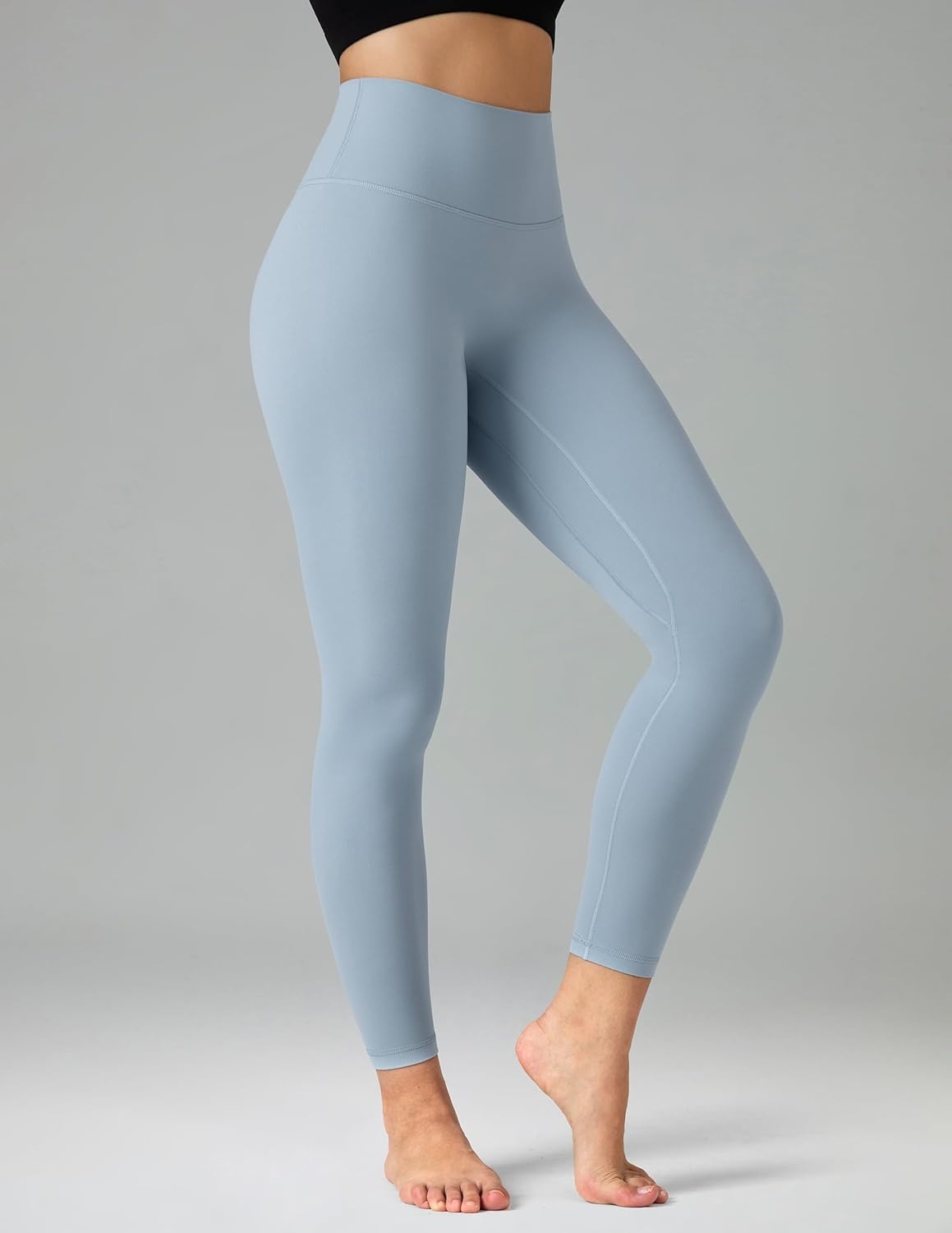 image:imageColorfulkoala Dreamlux No Front Seam Leggings for Women 2528 Inseam High Waisted Buttery Soft Yoga PantsFaded Denim