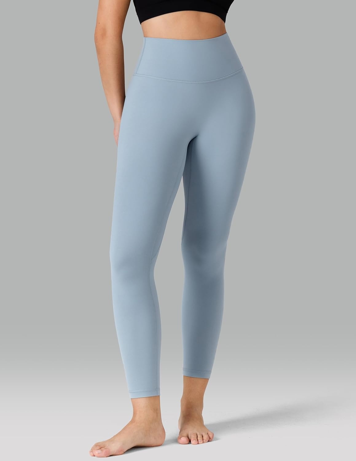 image:imageColorfulkoala Dreamlux No Front Seam Leggings for Women 2528 Inseam High Waisted Buttery Soft Yoga PantsFaded Denim