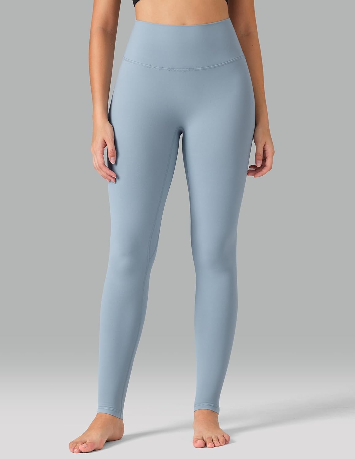 image:imageColorfulkoala Dreamlux No Front Seam Leggings for Women 2528 Inseam High Waisted Buttery Soft Yoga PantsFaded Denim