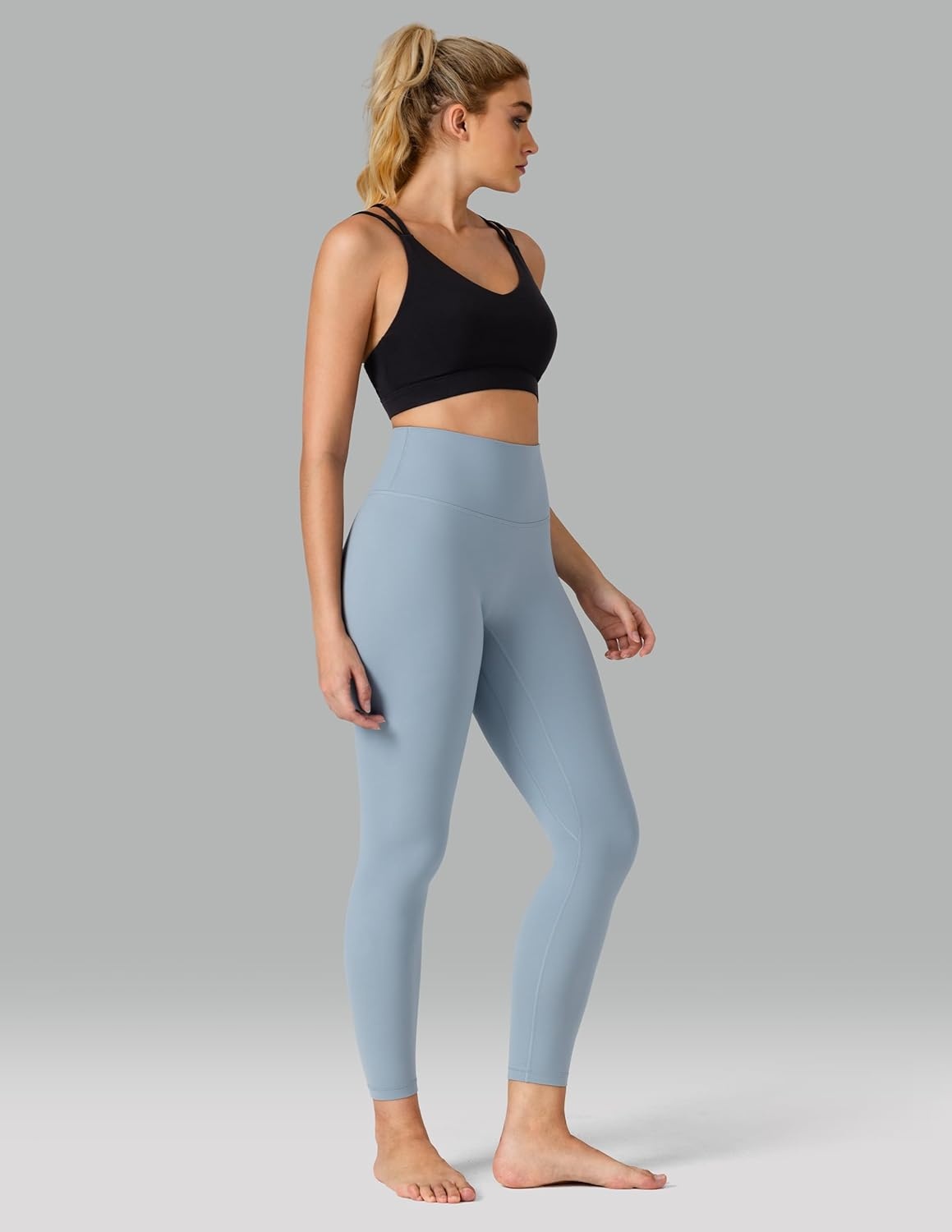 image:imageColorfulkoala Dreamlux No Front Seam Leggings for Women 2528 Inseam High Waisted Buttery Soft Yoga PantsFaded Denim