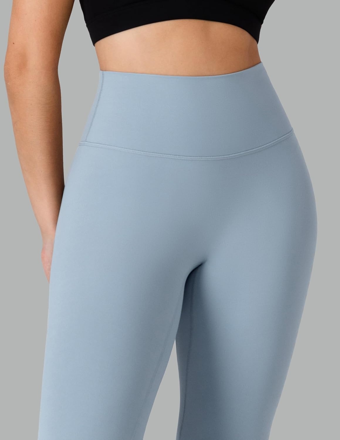 image:imageColorfulkoala Dreamlux No Front Seam Leggings for Women 2528 Inseam High Waisted Buttery Soft Yoga PantsFaded Denim